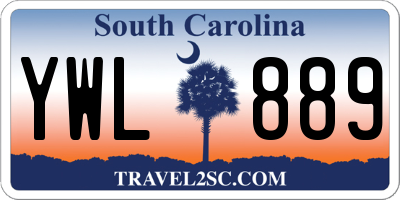 SC license plate YWL889