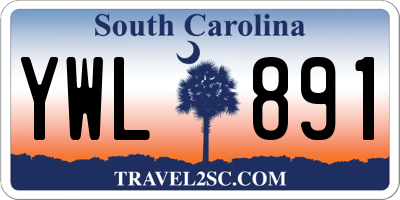 SC license plate YWL891