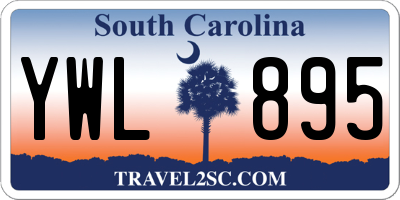 SC license plate YWL895