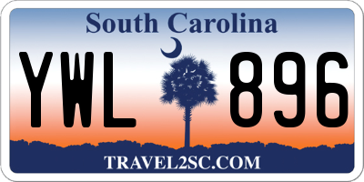 SC license plate YWL896