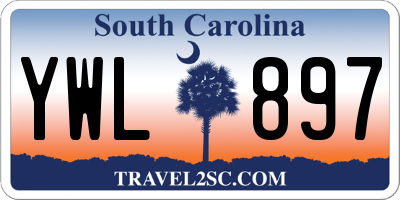 SC license plate YWL897