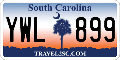 SC license plate YWL899
