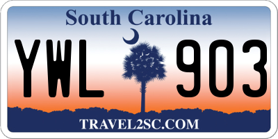 SC license plate YWL903