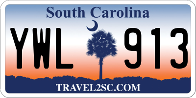SC license plate YWL913