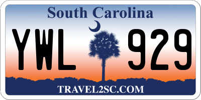 SC license plate YWL929