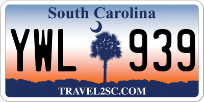 SC license plate YWL939