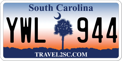 SC license plate YWL944