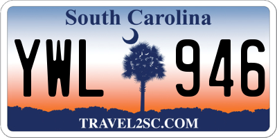 SC license plate YWL946