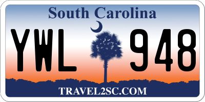 SC license plate YWL948