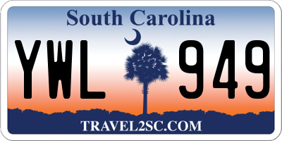 SC license plate YWL949