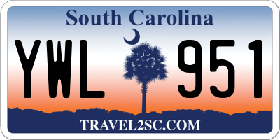 SC license plate YWL951