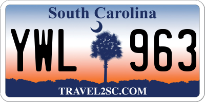 SC license plate YWL963