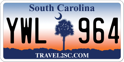 SC license plate YWL964