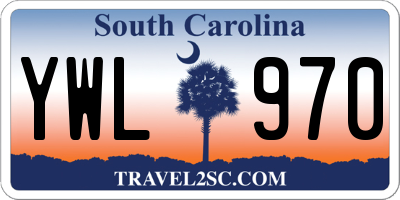 SC license plate YWL970