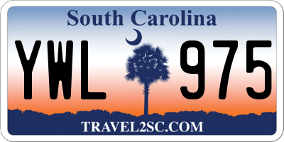 SC license plate YWL975