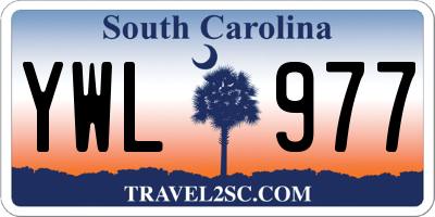 SC license plate YWL977