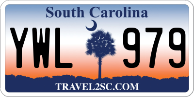 SC license plate YWL979