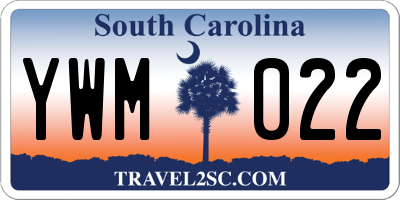 SC license plate YWM022