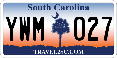 SC license plate YWM027