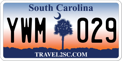 SC license plate YWM029