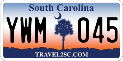SC license plate YWM045