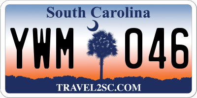 SC license plate YWM046
