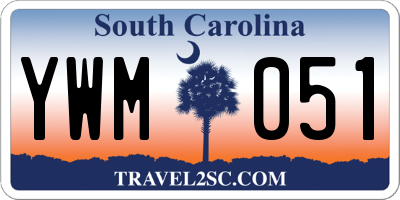 SC license plate YWM051