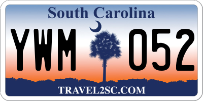 SC license plate YWM052