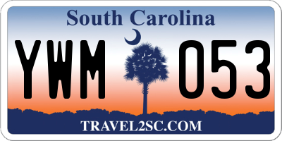SC license plate YWM053