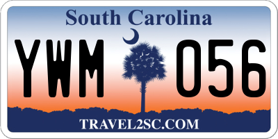 SC license plate YWM056