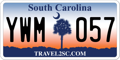 SC license plate YWM057