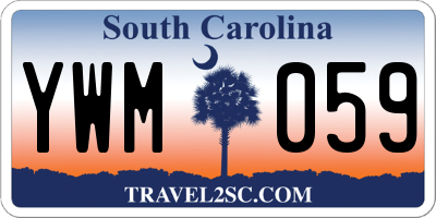 SC license plate YWM059