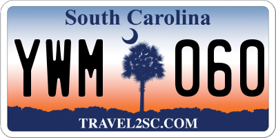 SC license plate YWM060