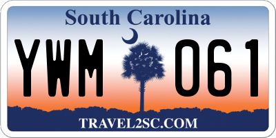 SC license plate YWM061