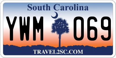SC license plate YWM069
