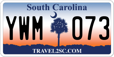 SC license plate YWM073