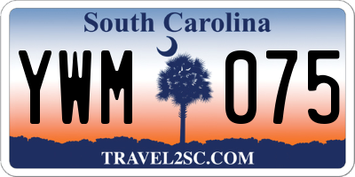 SC license plate YWM075