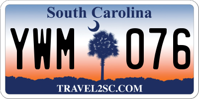 SC license plate YWM076