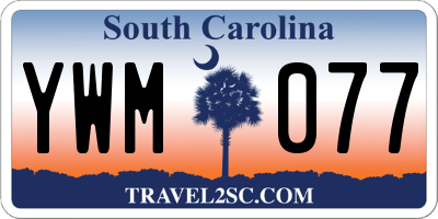 SC license plate YWM077