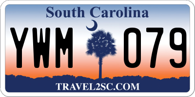 SC license plate YWM079
