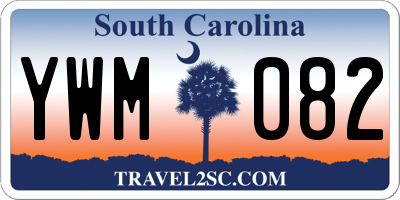 SC license plate YWM082