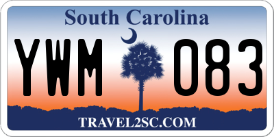 SC license plate YWM083