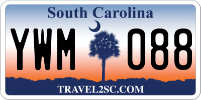 SC license plate YWM088
