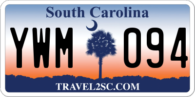 SC license plate YWM094
