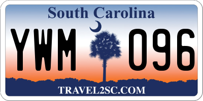 SC license plate YWM096