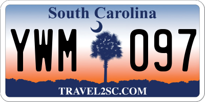 SC license plate YWM097