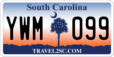 SC license plate YWM099