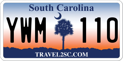 SC license plate YWM110