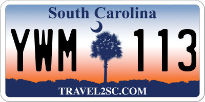 SC license plate YWM113