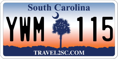 SC license plate YWM115